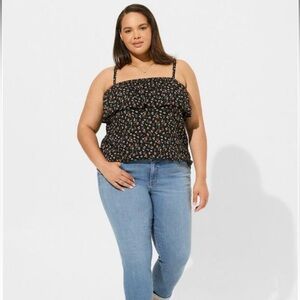 Torrid nwt Rayon Slub Tiered Tank size 00